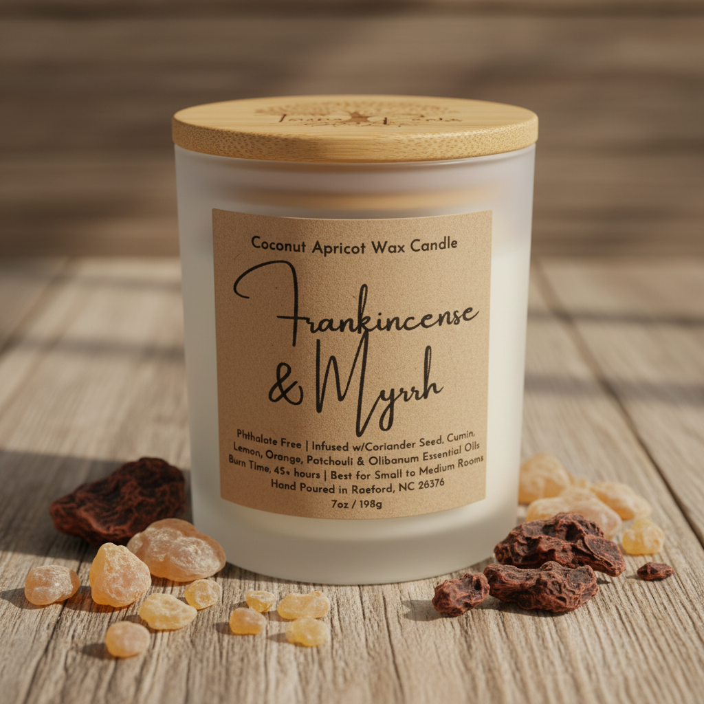 Frankincense & Myrrh | Coconut Apricot Wax Candle