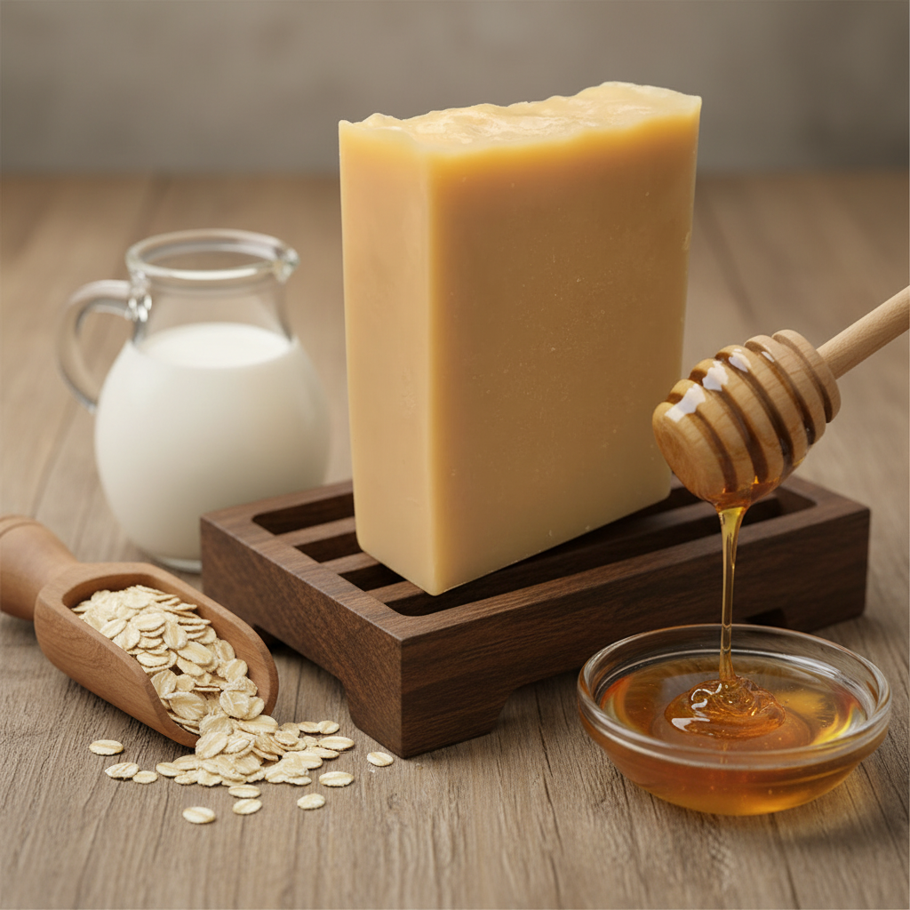 Goat Milk, Oat & Honey Soap | Fragrance Free | Dye Free