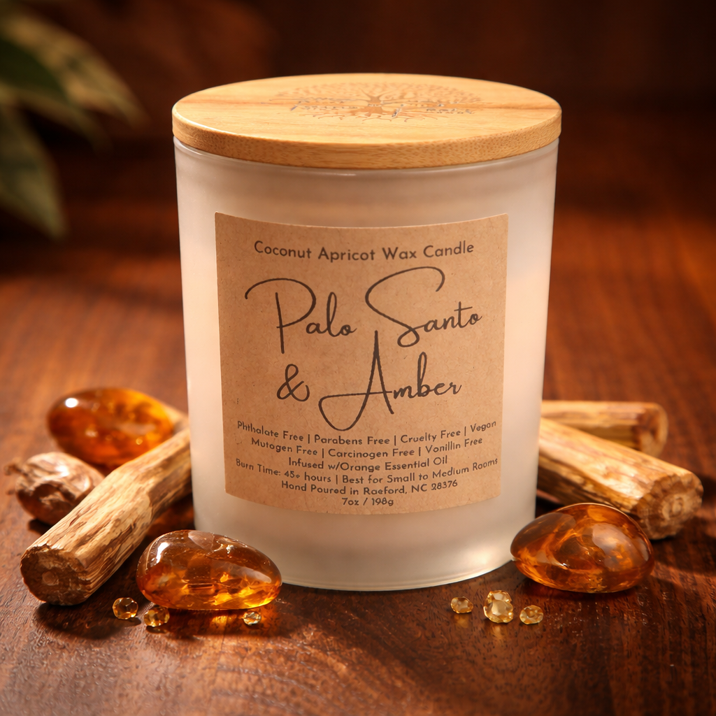 Palo Santo & Amber | Coconut Apricot Wax Candle