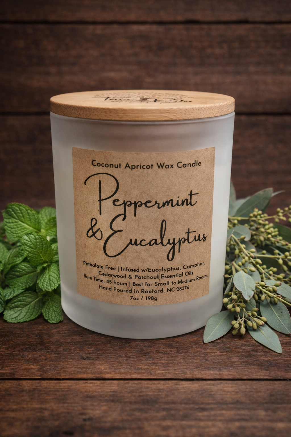 Peppermint & Eucalyptus | Coconut Apricot Wax Candle