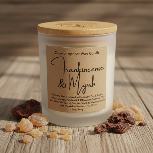 Frankincense & Myrrh | Coconut Apricot Wax Candle