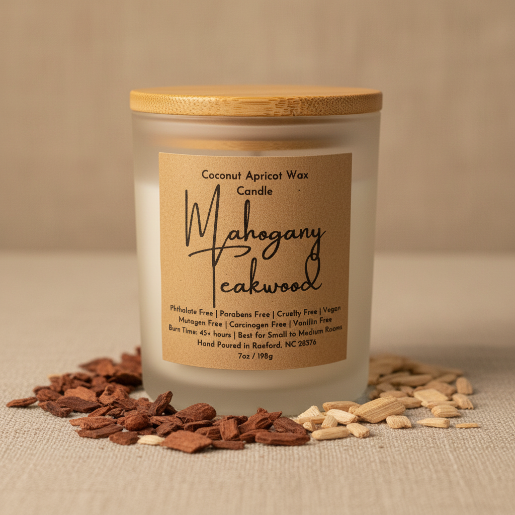 Mahogany & Teakwood | Coconut Apricot Wax Candle