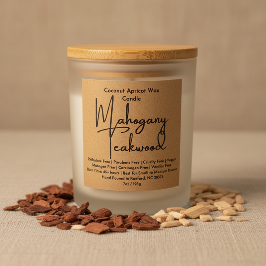 Mahogany & Teakwood | Coconut Apricot Wax Candle