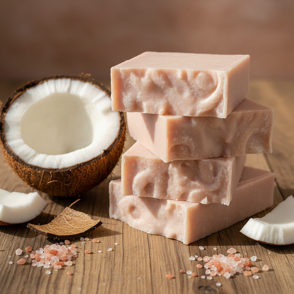 Coconut Milk & Himalayan Sea Salt Soap | Fragrance Free | Dye Free