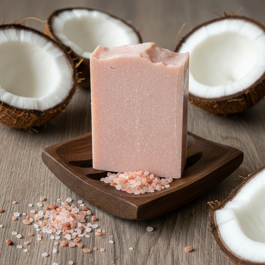 Coconut Milk & Himalayan Sea Salt Soap | Fragrance Free | Dye Free