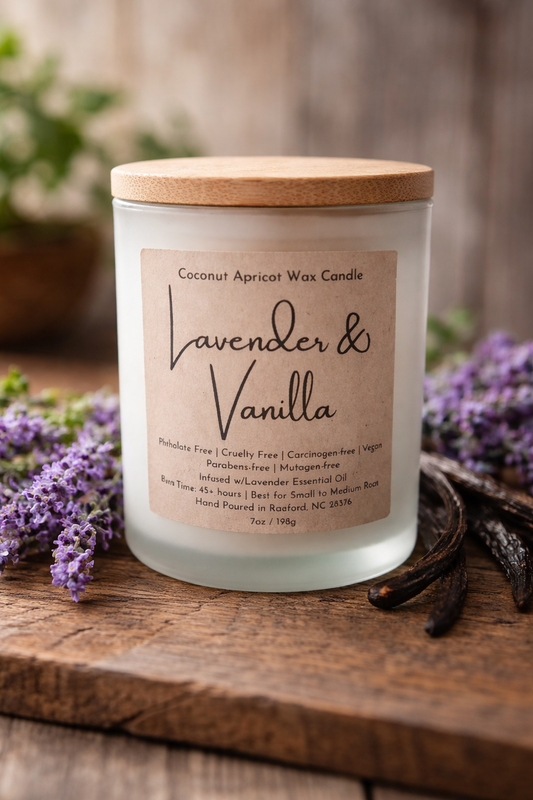 Lavender & Vanilla | Coconut Apricot Wax Candle