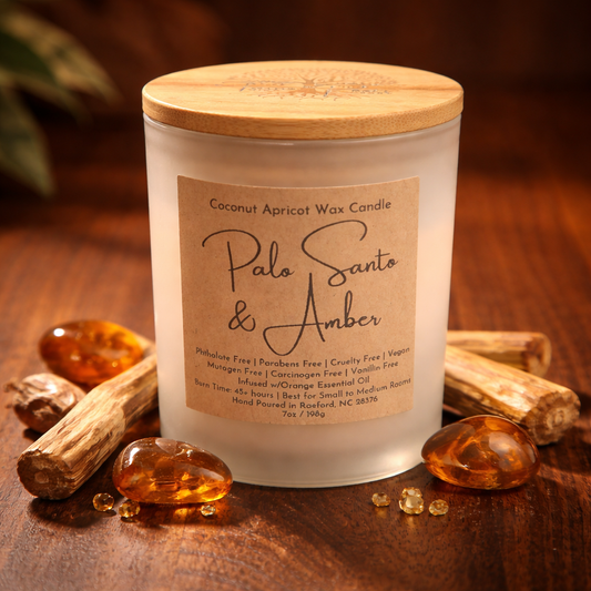Palo Santo & Amber | Coconut Apricot Wax Candle
